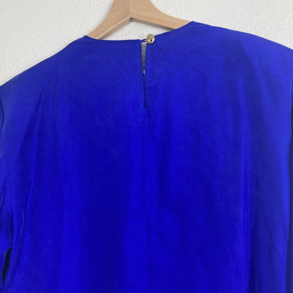 Vintage Strictly Silk Shirt Womens Medium Travel Embroidered Rome Venice St - Picture 14 of 16